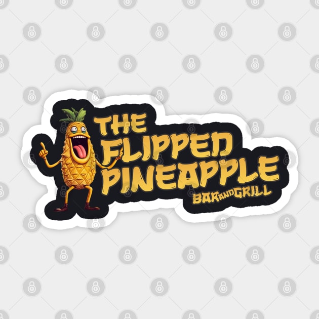 Flipped Pineapple Sticker by stuff101